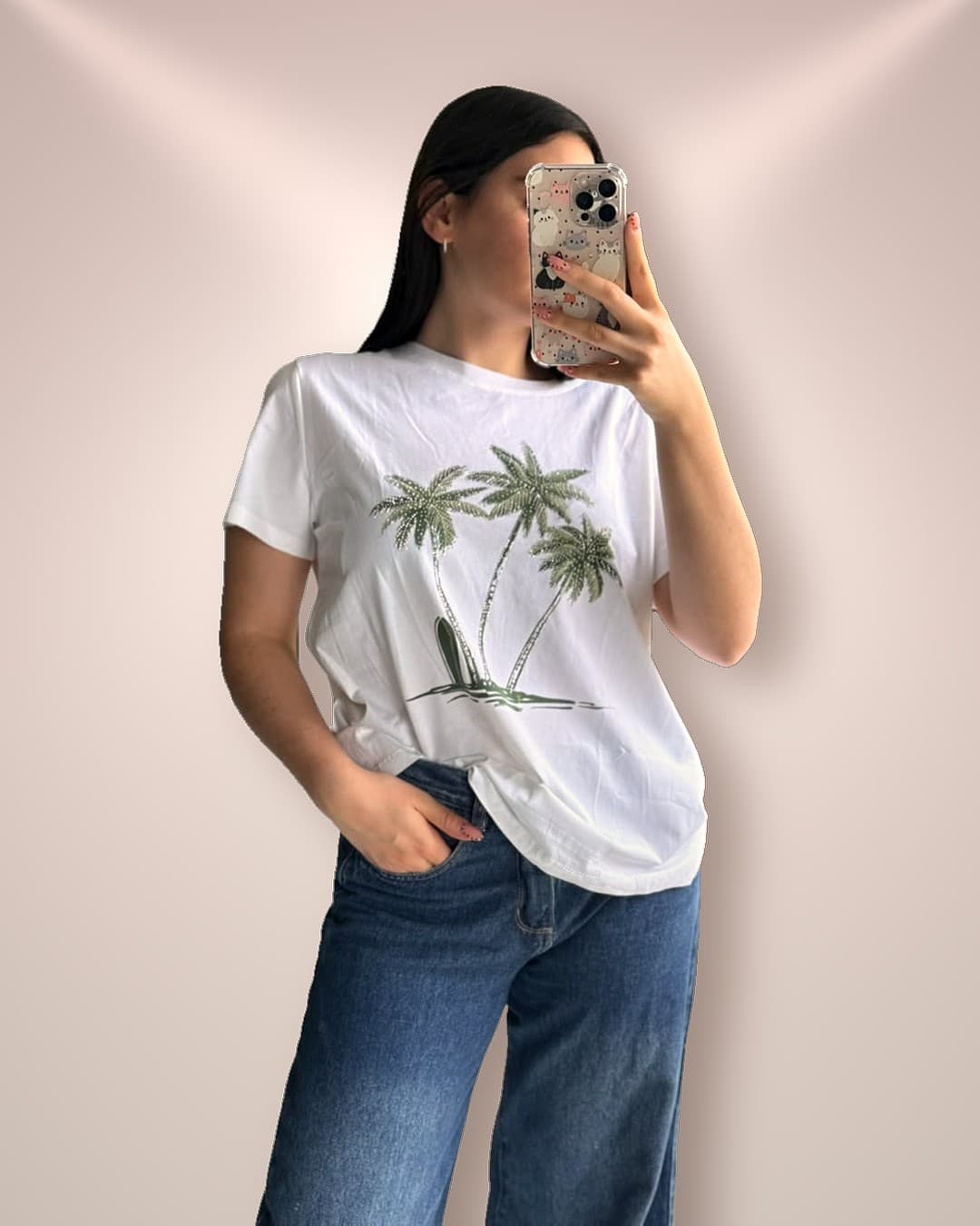 Remerón estampado palmeras