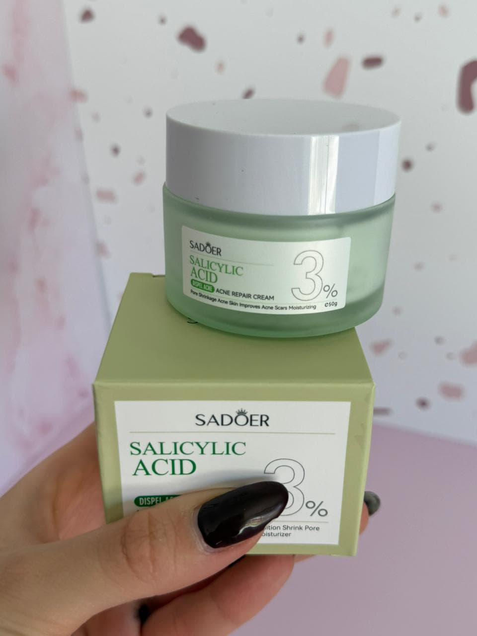 Crema anti acné con ácido salicílico