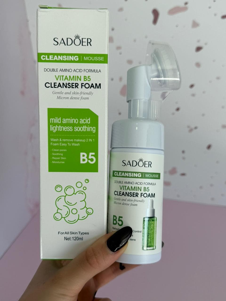 Mousse limpiador facial vitamina B5