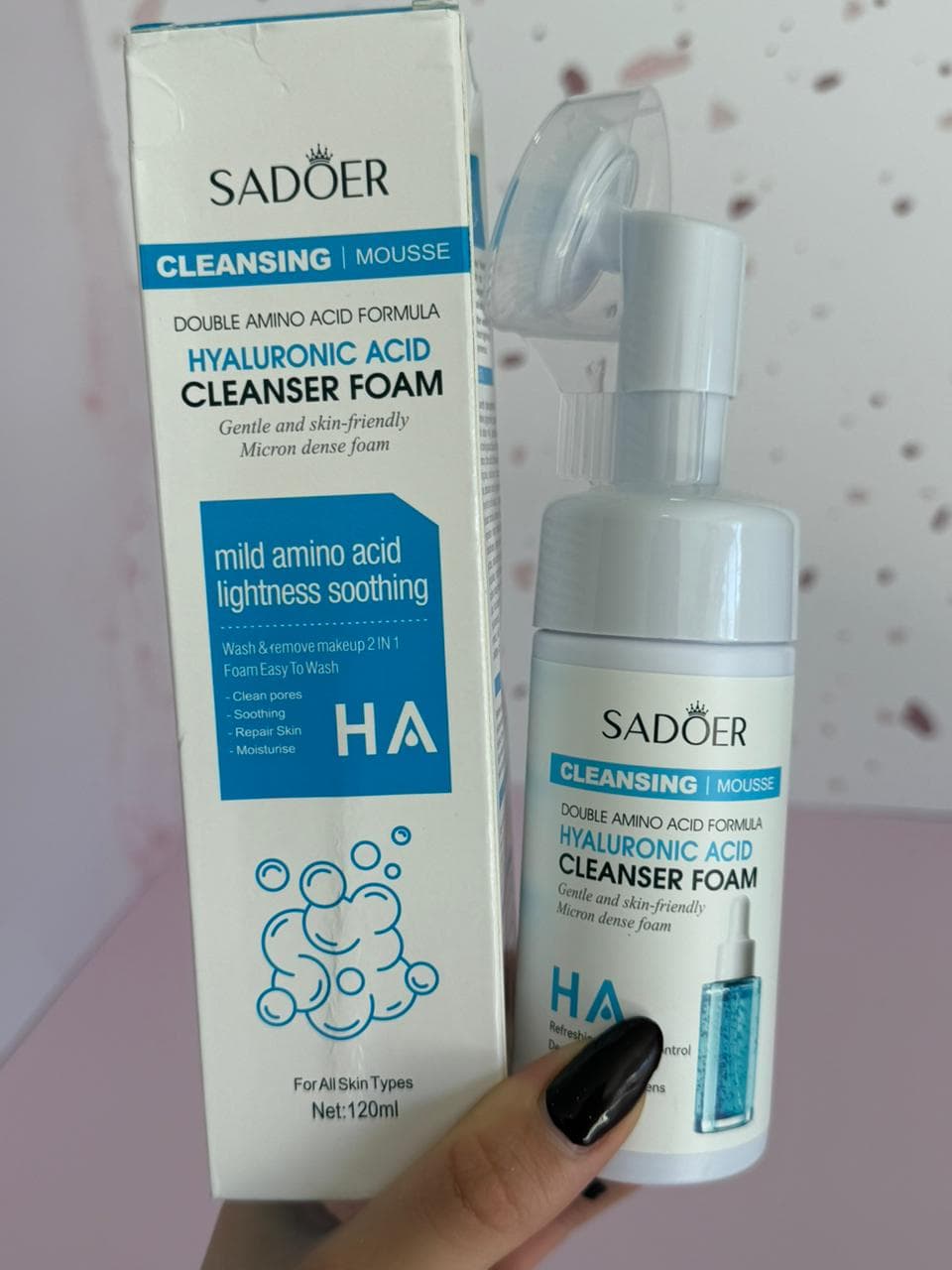 Mousse limpiador facial ácido hialurónico