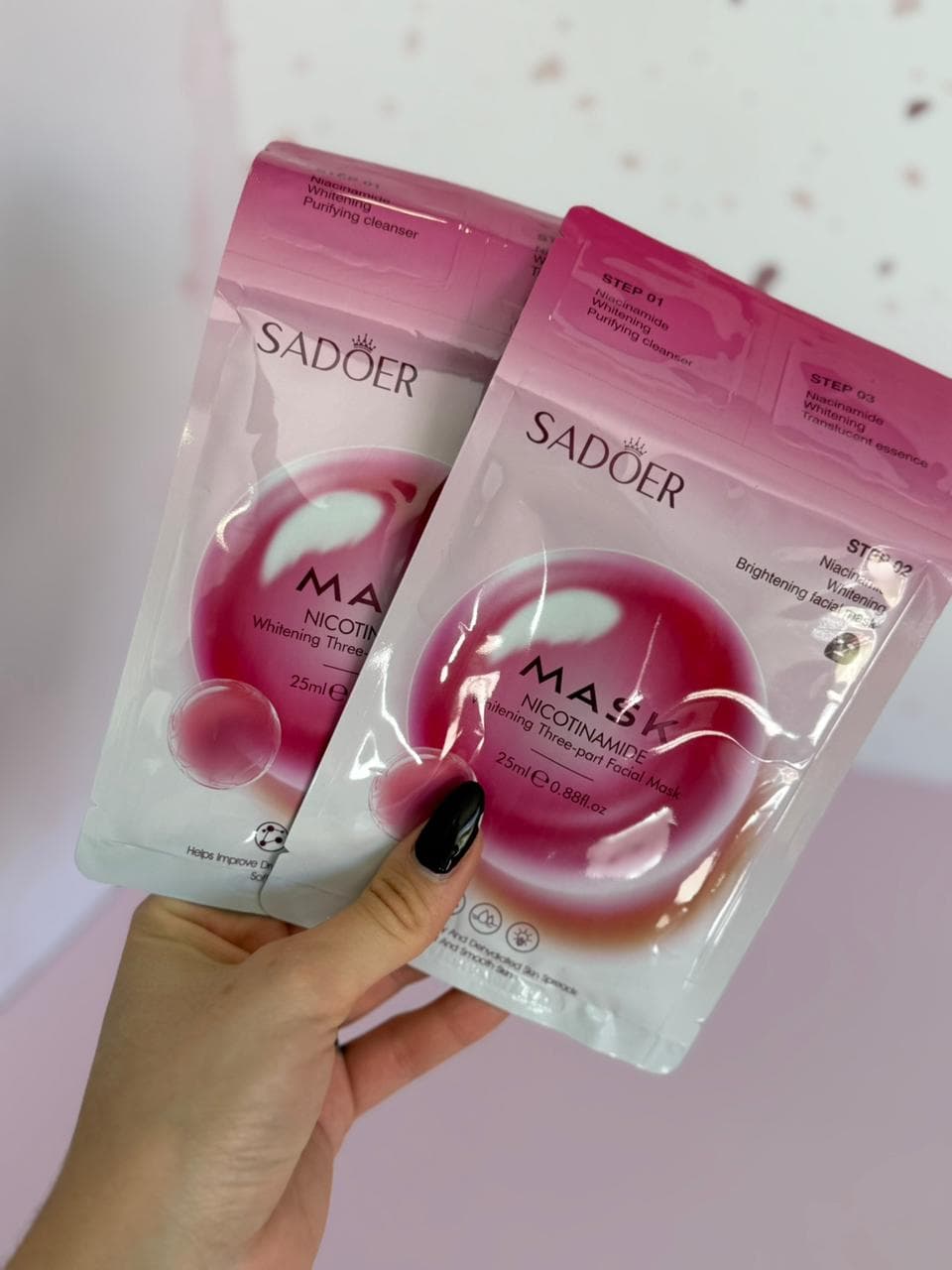 Mascarilla facial 3 pasos niacinamida