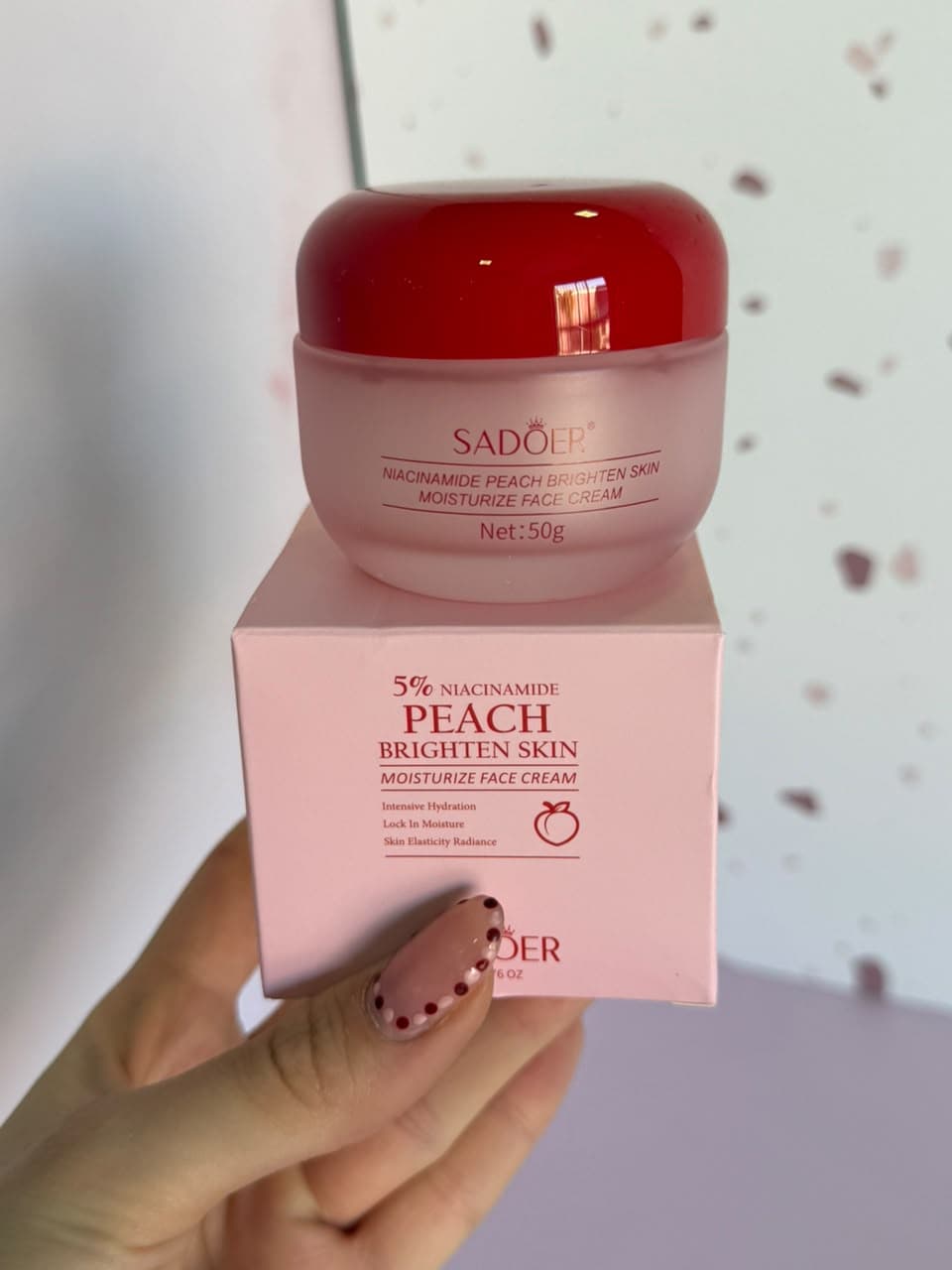 Crema facial Durazno y Niacinamida